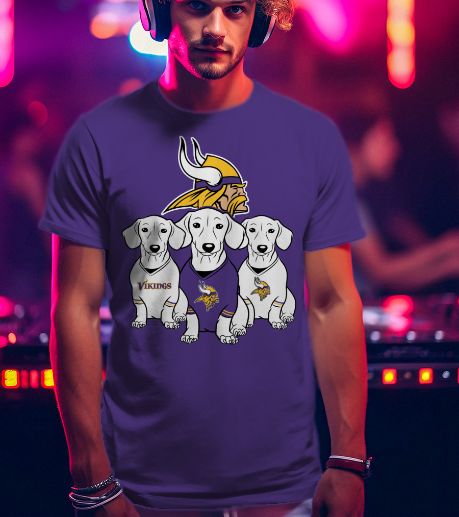 Minnesota Vikings Dachshund  Puppies T-Shirt