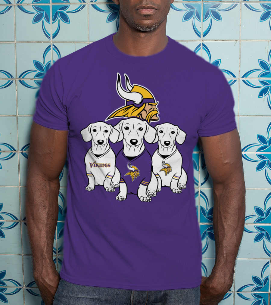 Minnesota Vikings Dachshund  Puppies T-Shirt