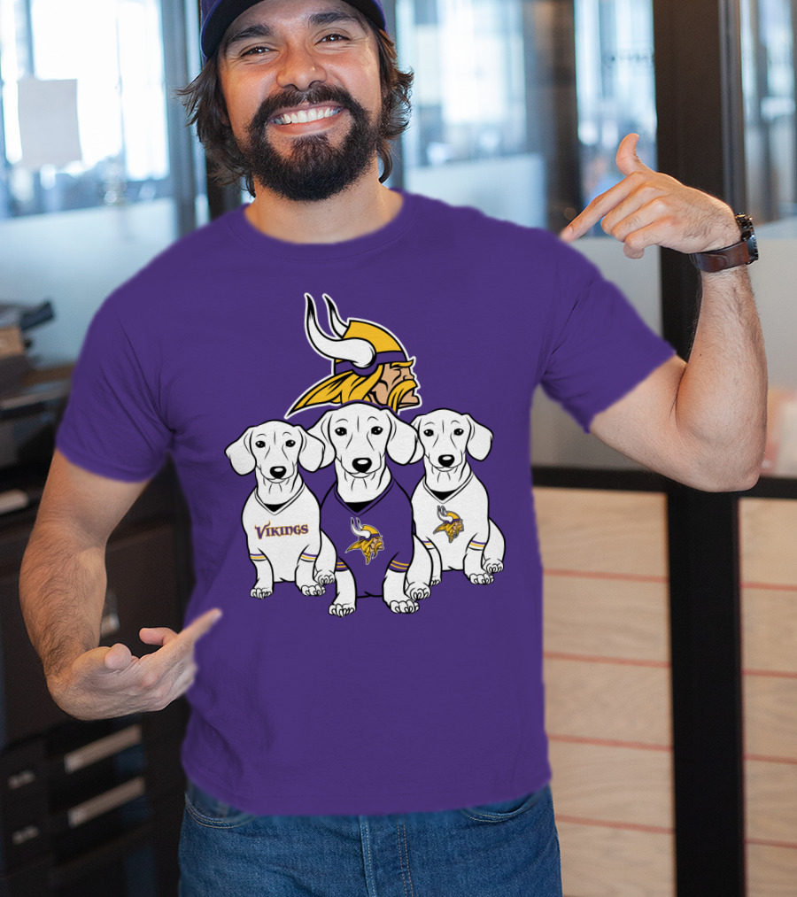 Minnesota Vikings Dachshund  Puppies T-Shirt