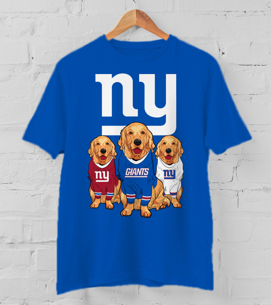 New York Giants Ny Giants Golden Retrievers T-Shirt