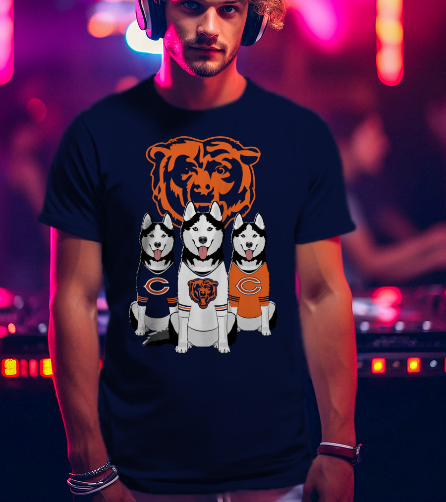 Chicago Bears Triple Husky Fan Gear T-Shirt
