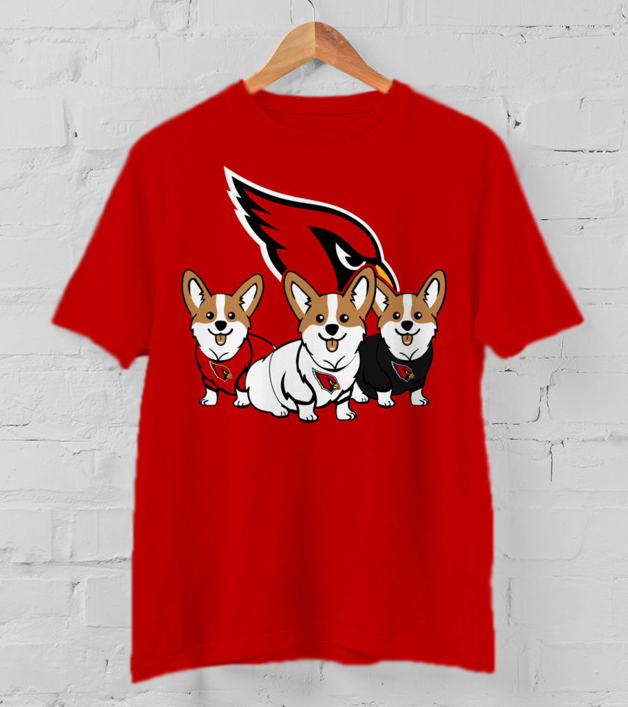 Arizona Cardinals Corgi Trio T-Shirt