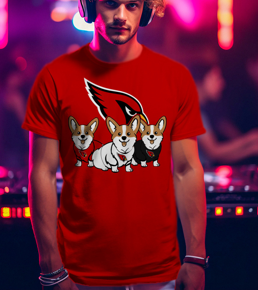 Arizona Cardinals Corgi Trio T-Shirt