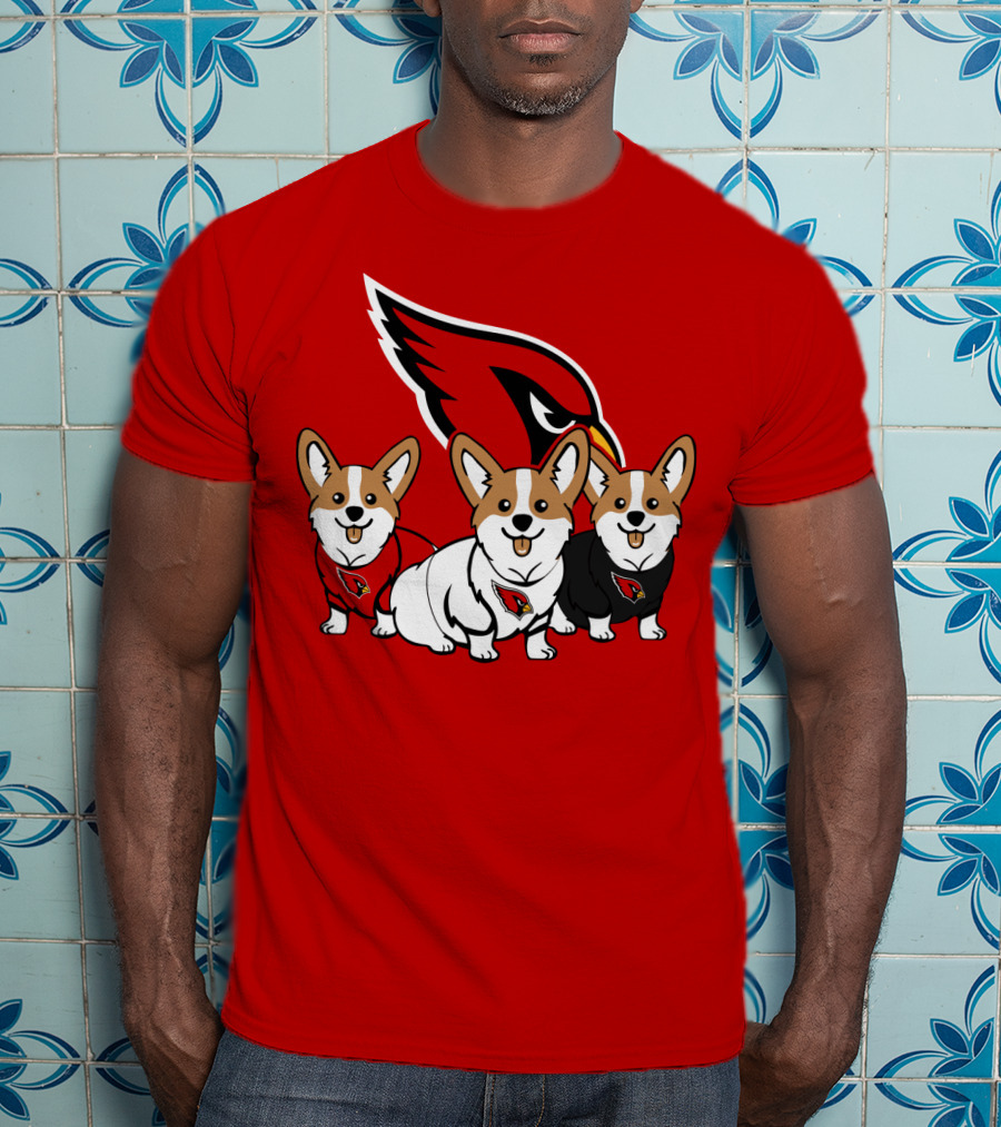 Arizona Cardinals Corgi Trio T-Shirt