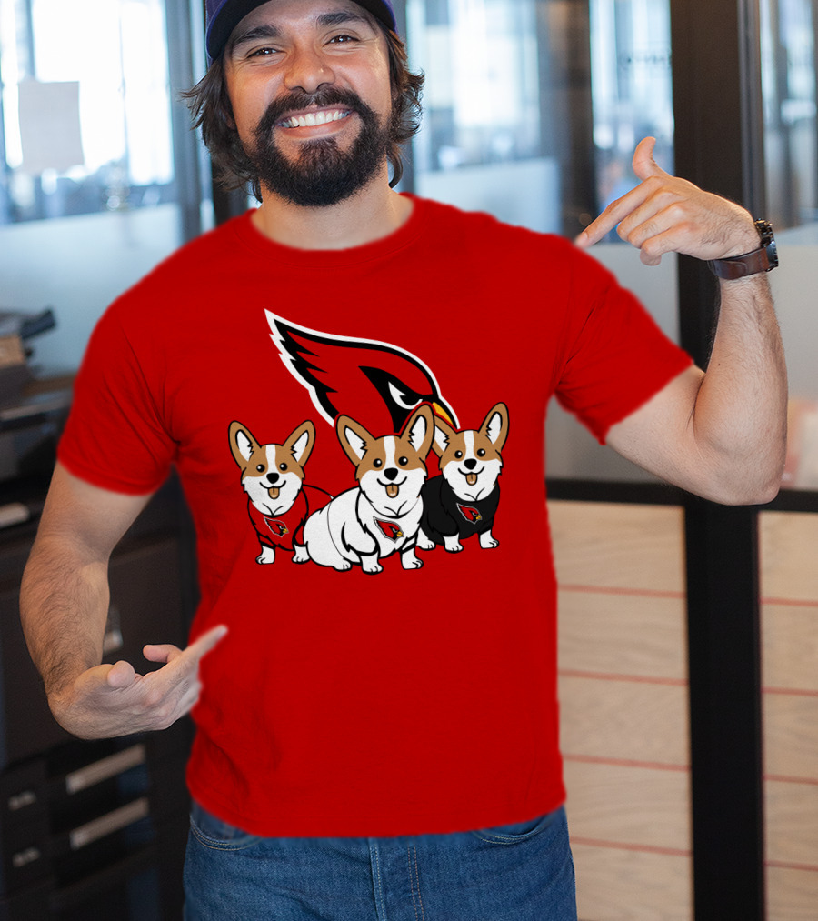 Arizona Cardinals Corgi Trio T-Shirt
