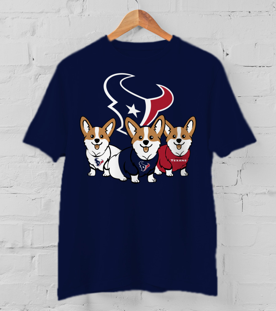 Houston Texans Corgi Trio T-Shirt