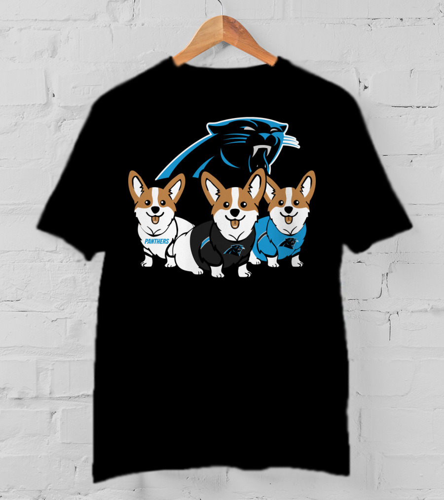 Carolina Panthers Corgi T-Shirt