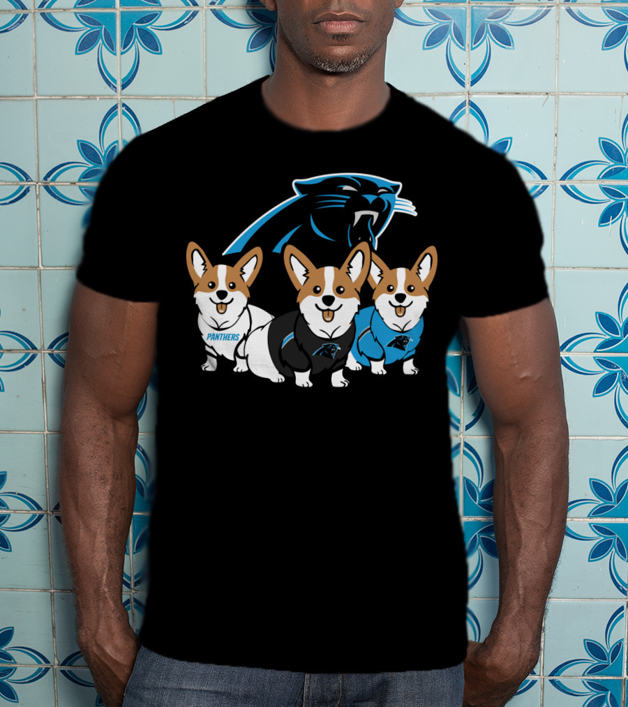 Carolina Panthers Corgi T-Shirt