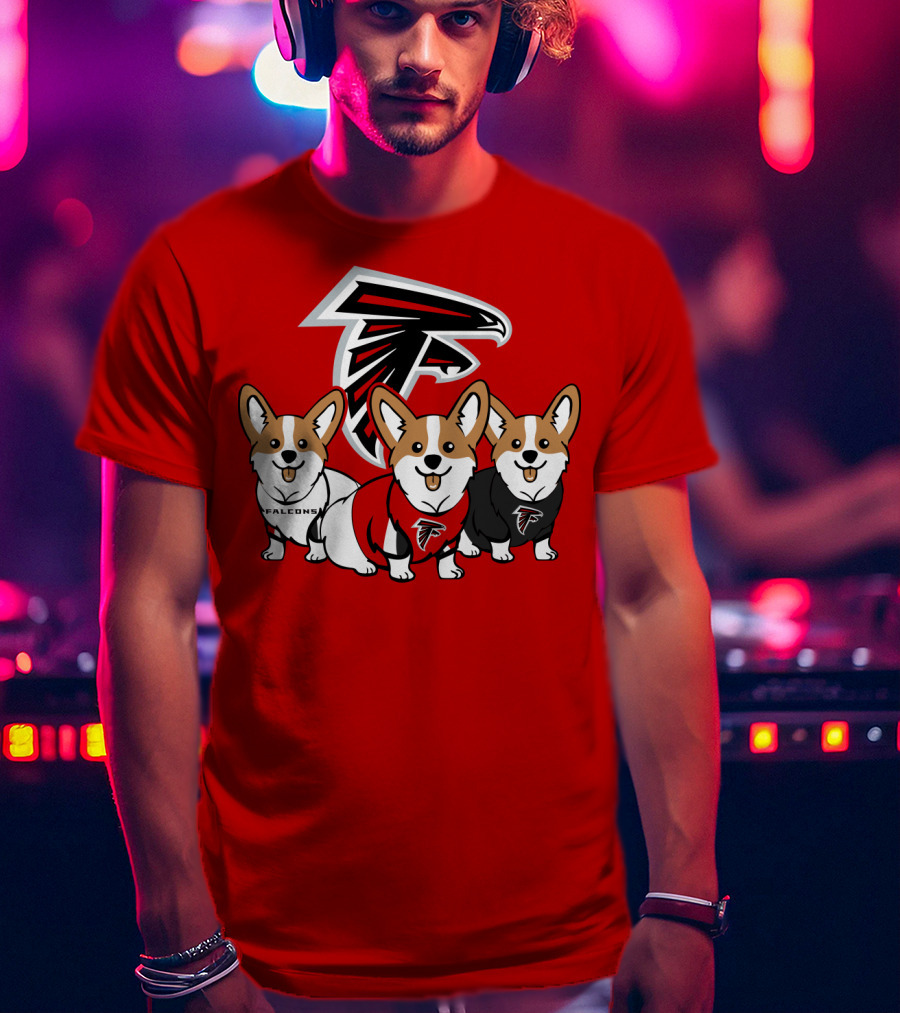 Atlanta Falcons Corgi T-Shirt