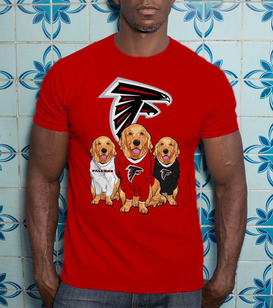 Atlanta Falcons Golden Retrievers Dogs T-Shirt