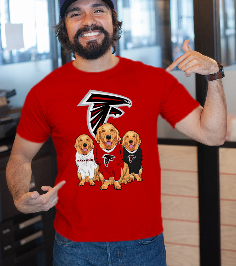 Atlanta Falcons Golden Retrievers Dogs T-Shirt
