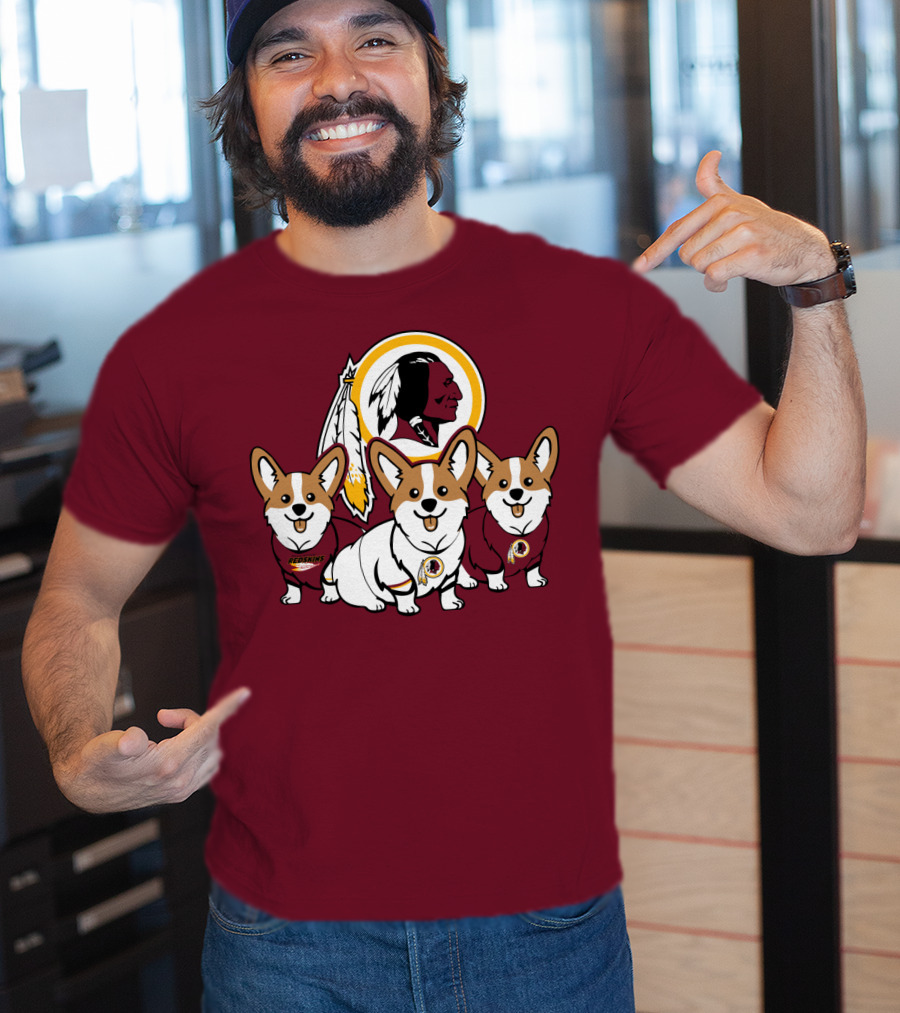 Redskins Corgis Trio Washington Football Team T-Shirt