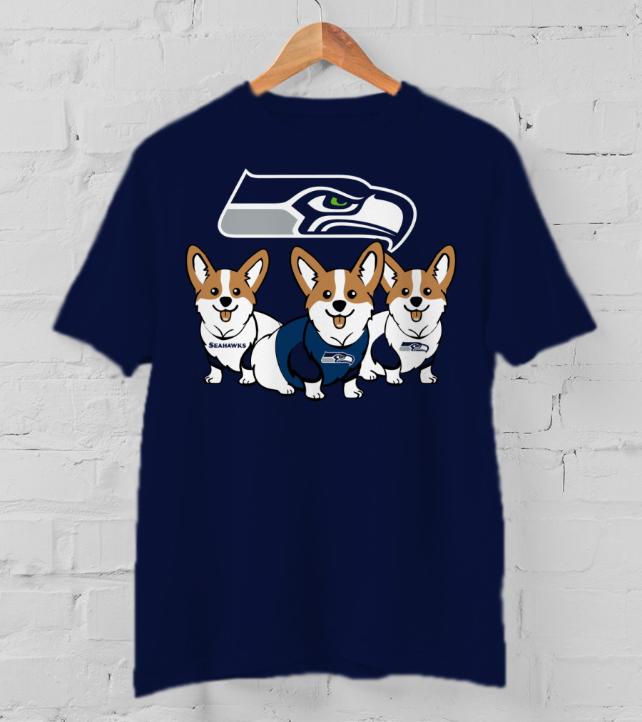 Seattle Seahawks Corgis T-Shirt