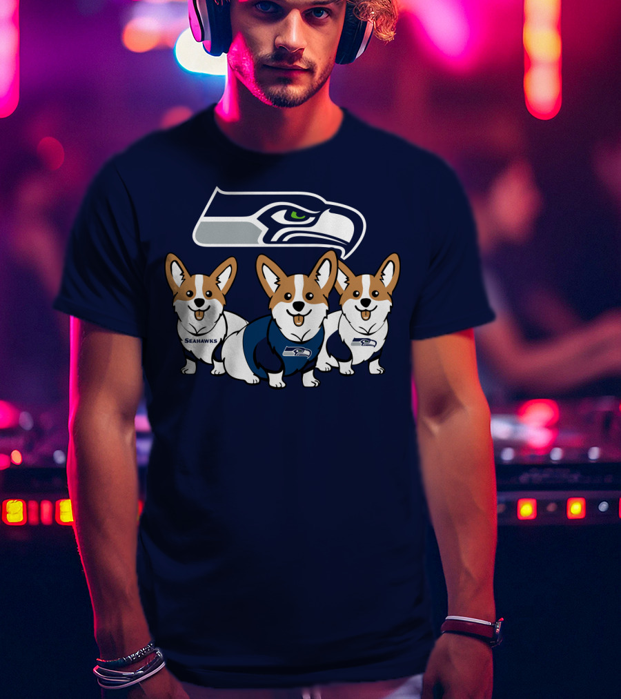 Seattle Seahawks Corgis T-Shirt