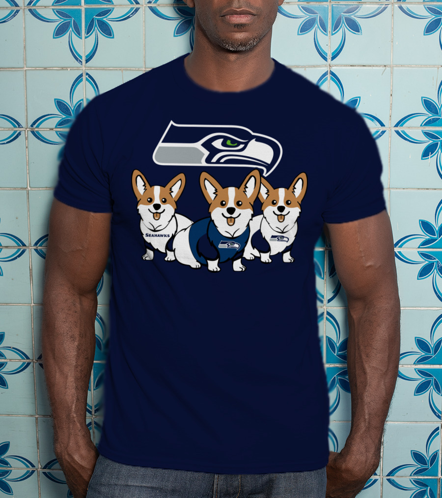 Seattle Seahawks Corgis T-Shirt