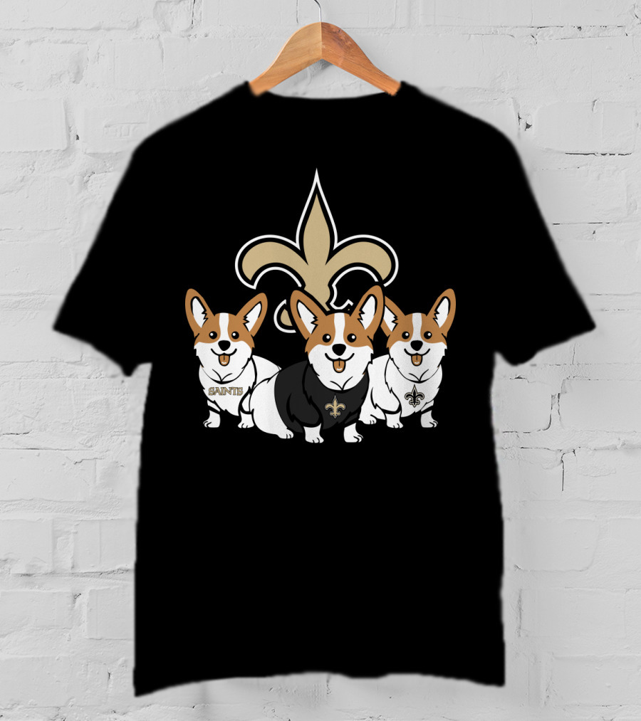  New Orleans Saints Corgi T-Shirt