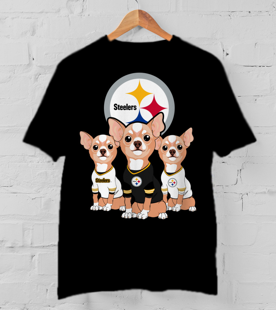 Steelers Chihuahua Trio T-Shirt