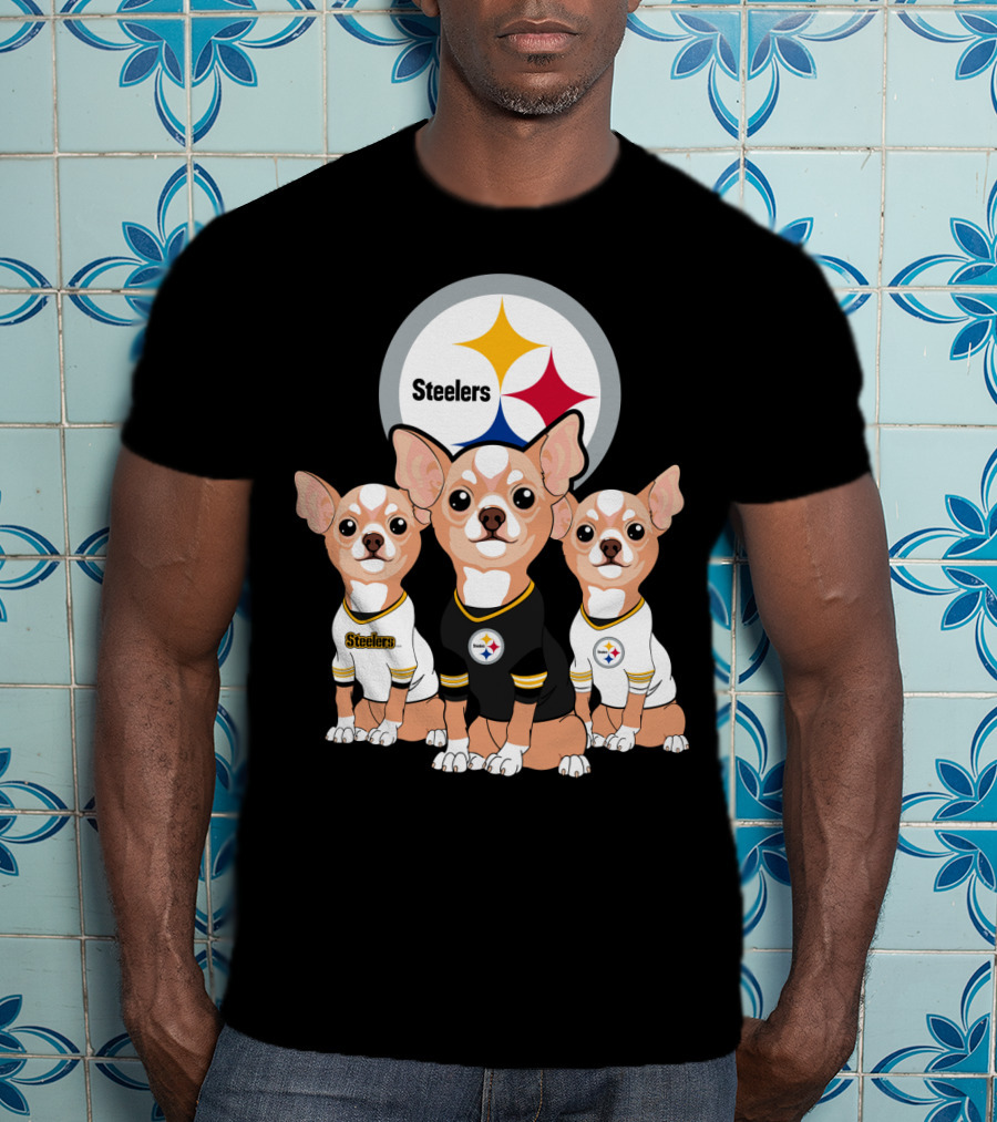 Steelers Chihuahua Trio T-Shirt