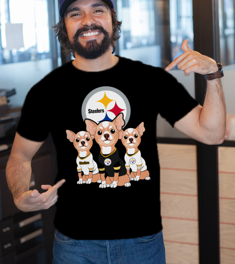 Steelers Chihuahua Trio T-Shirt