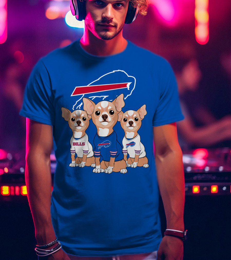 Buffalo Bills Chihuahua Trio T-Shirt