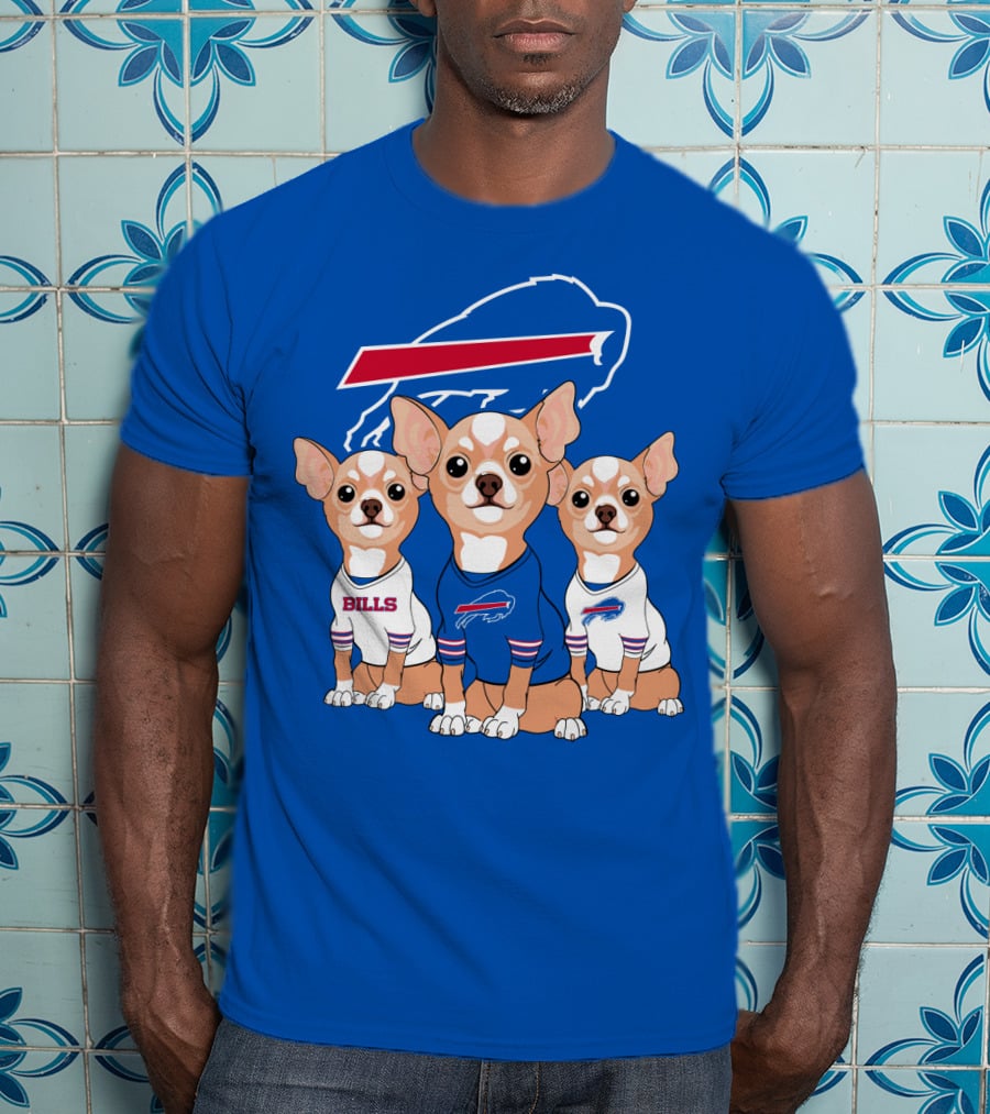 Buffalo Bills Chihuahua Trio T-Shirt