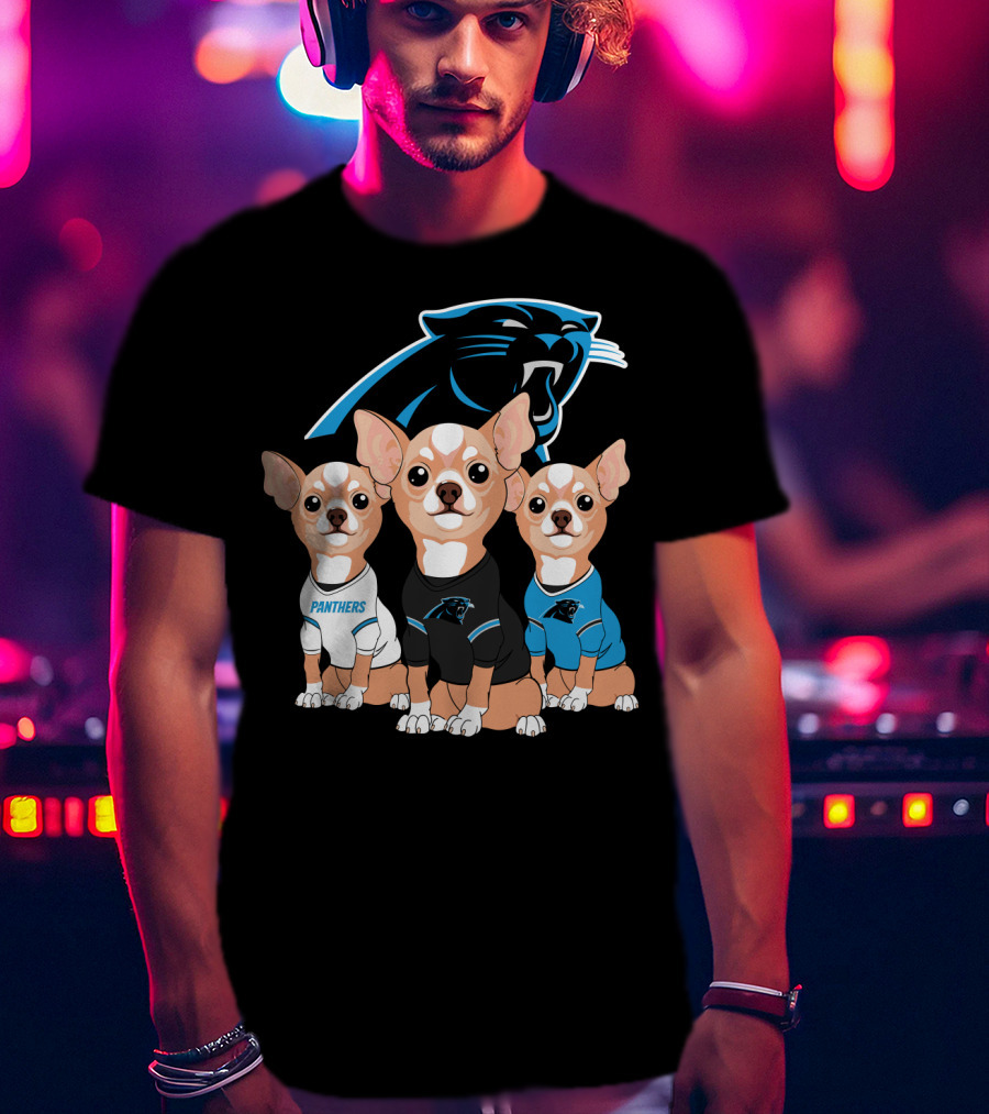 Carolina Panthers Chihuahua T-Shirt