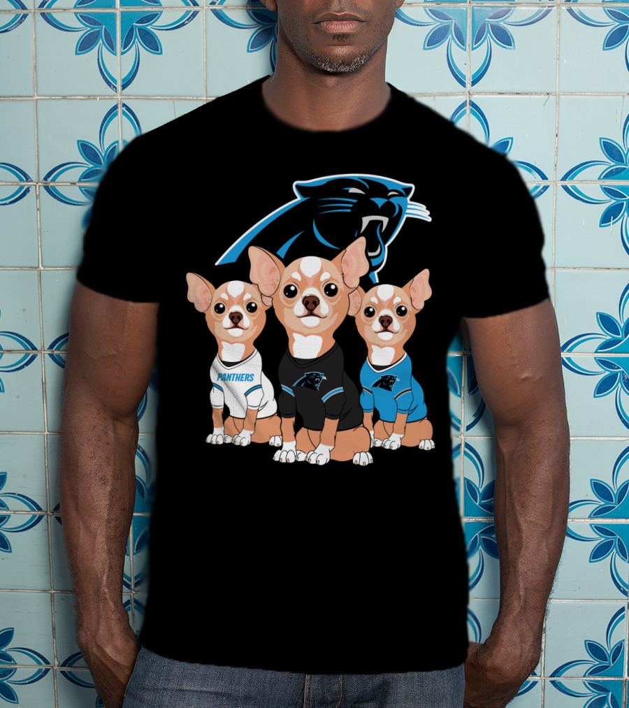 Carolina Panthers Chihuahua T-Shirt