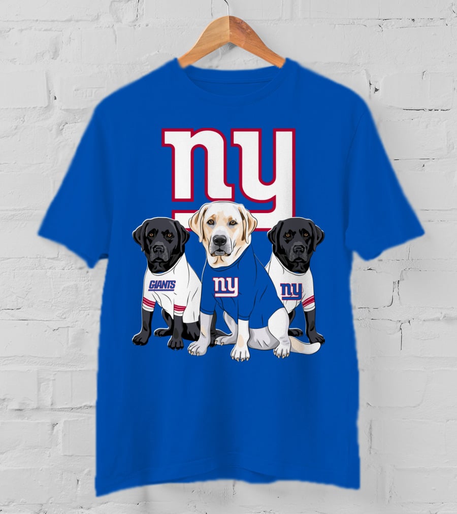 New York Giants Labrador Retriever Dogs T-Shirt