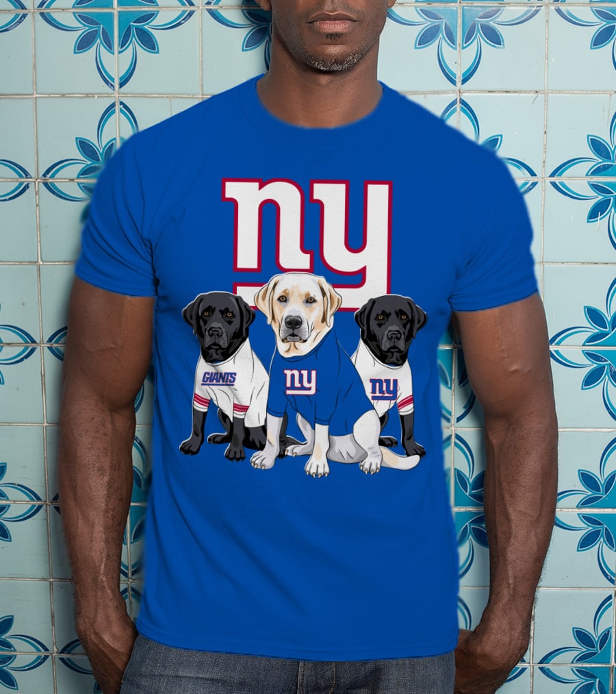 New York Giants Labrador Retriever Dogs T-Shirt