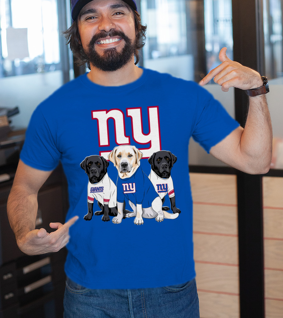New York Giants Labrador Retriever Dogs T-Shirt