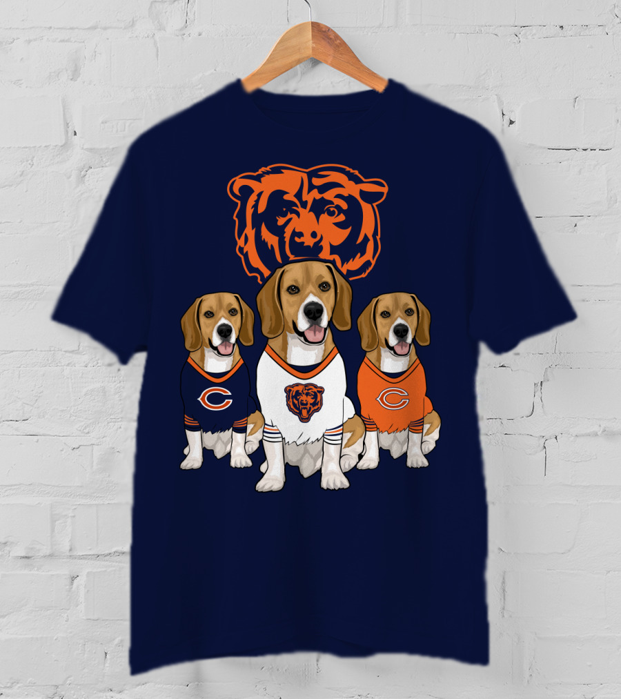 Chicago Bears Beagle Trio T-Shirt