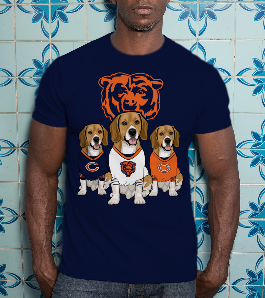Chicago Bears Beagle Trio T-Shirt