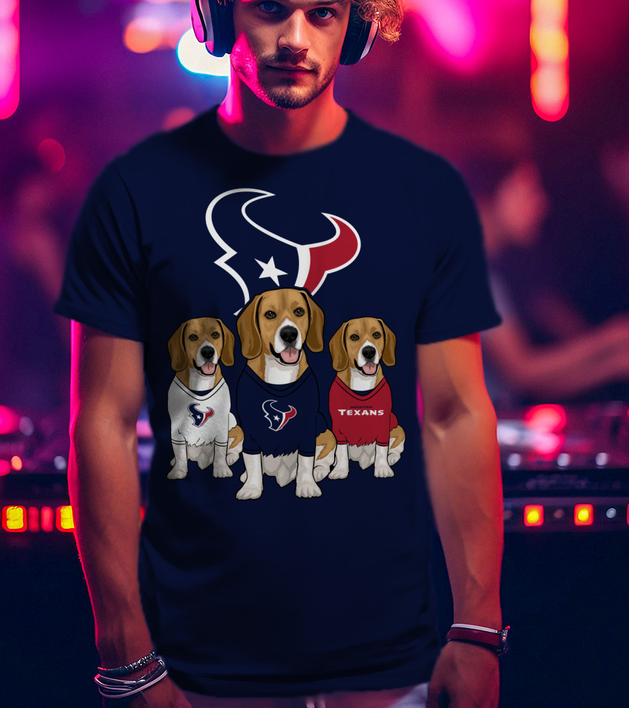 Houston Texans Beagle Trio T-Shirt