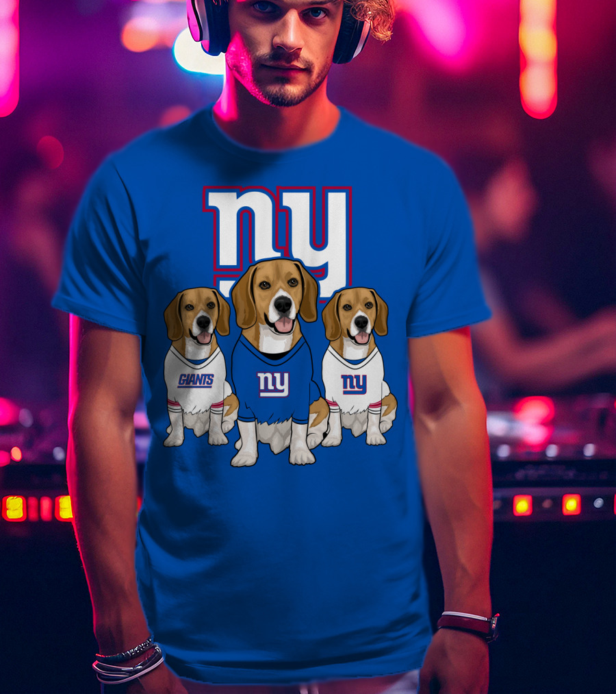 New York Giants Beagle Trio T-Shirt