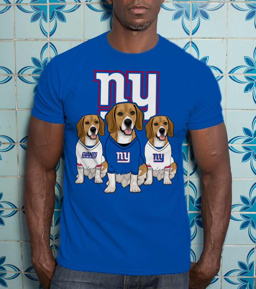 New York Giants Beagle Trio T-Shirt