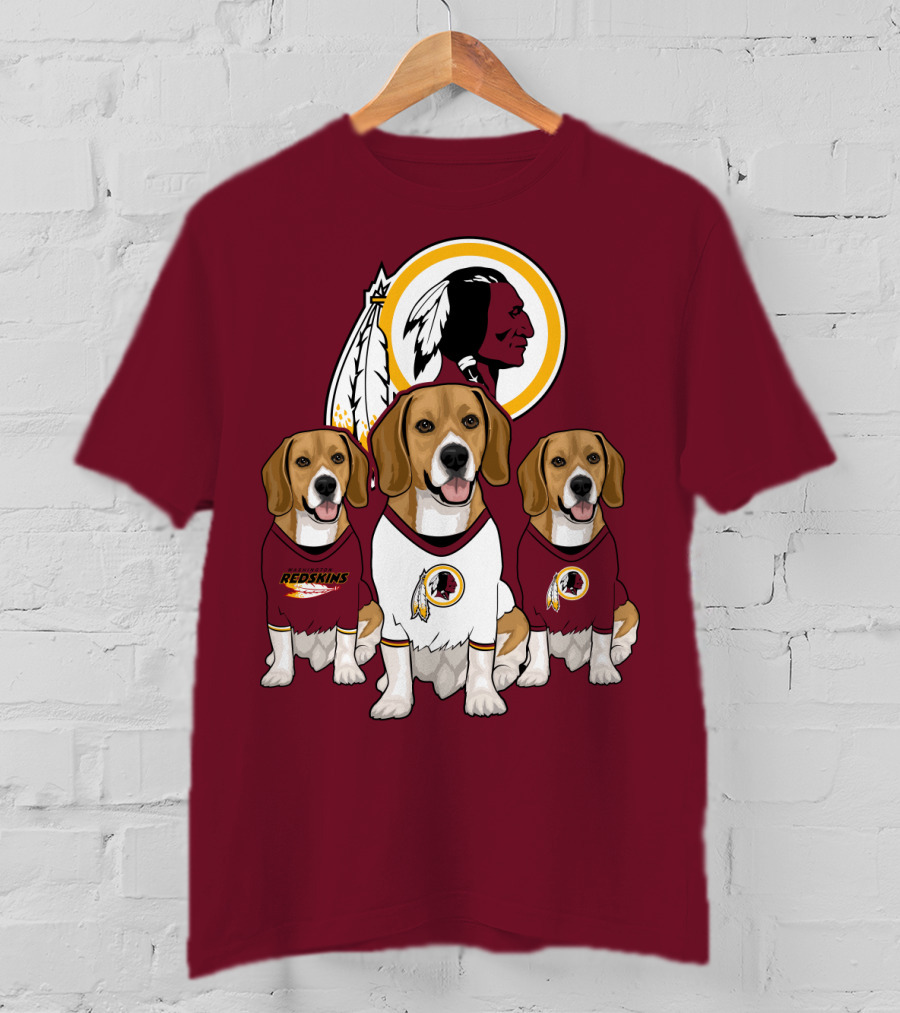 Washington Football Team Beagle Trio T-Shirt
