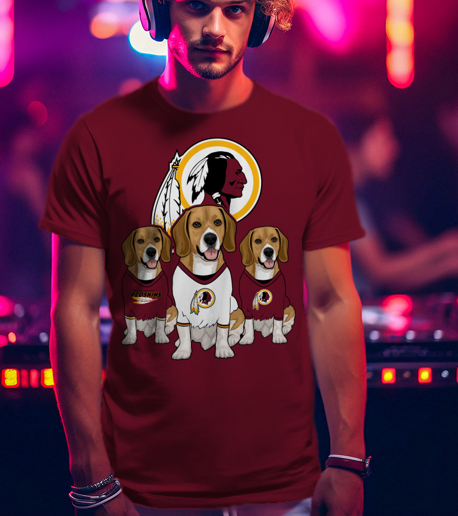 Washington Football Team Beagle Trio T-Shirt