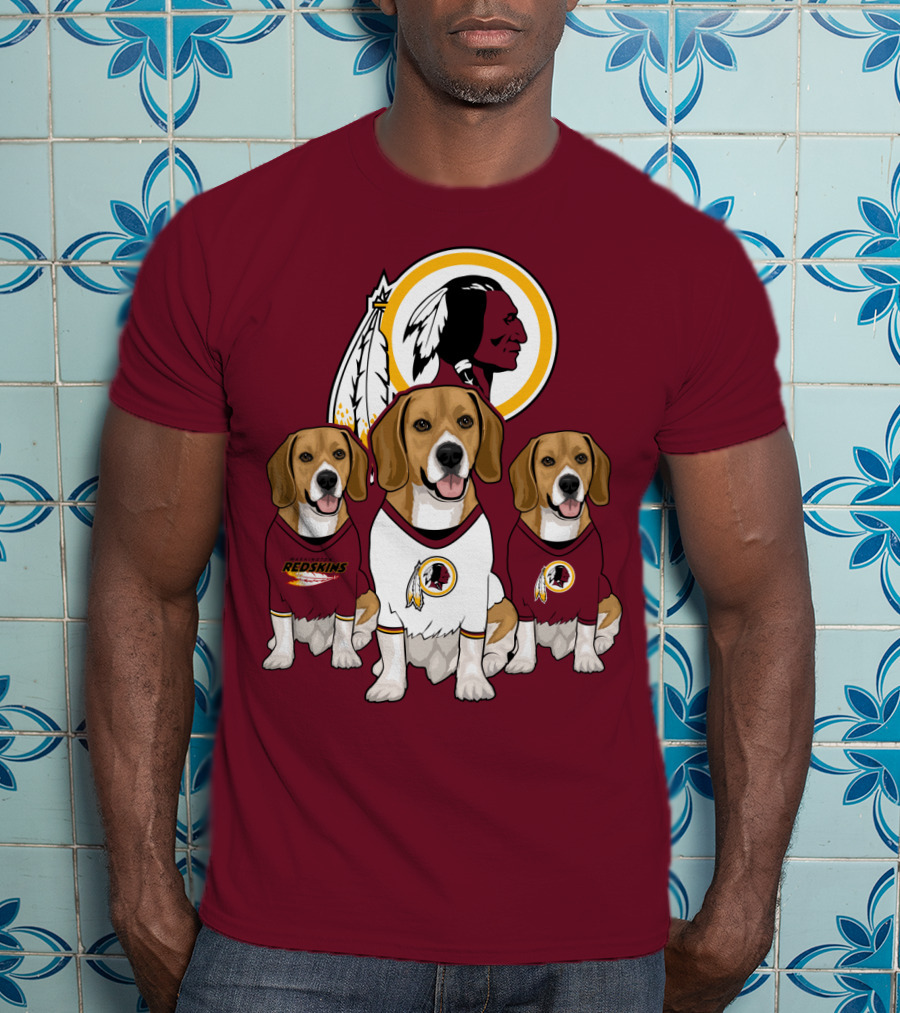 Washington Football Team Beagle Trio T-Shirt