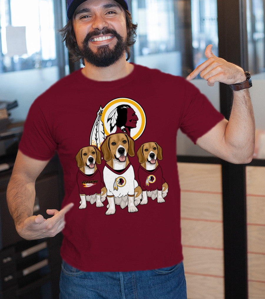 Washington Football Team Beagle Trio T-Shirt