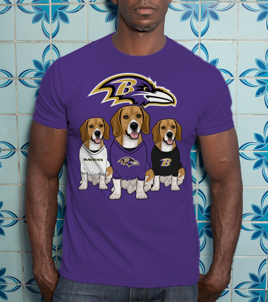 Baltimore Ravens Beagle Trio T-Shirt