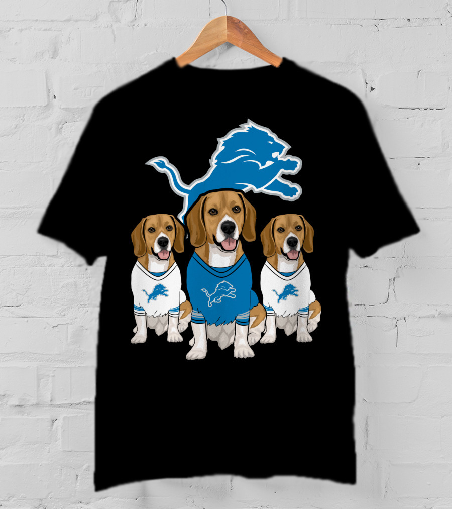 Detroit Lions Beagles T-Shirt