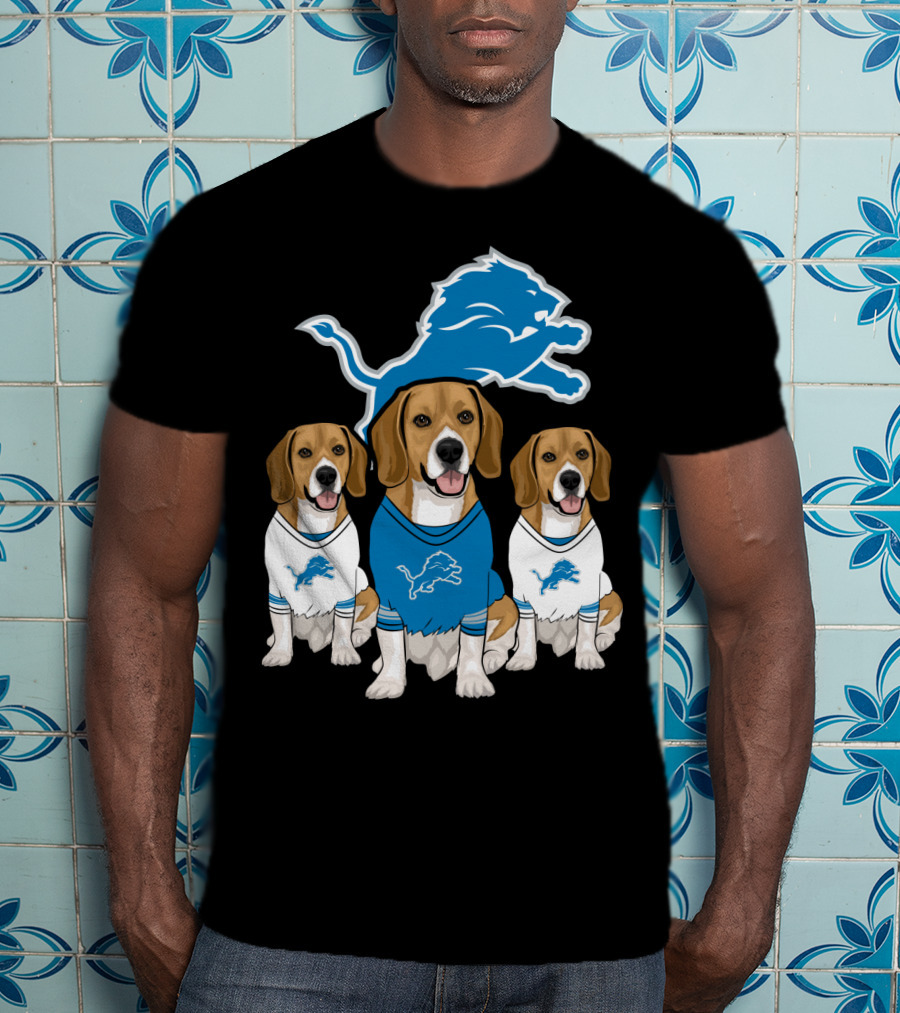 Detroit Lions Beagles T-Shirt