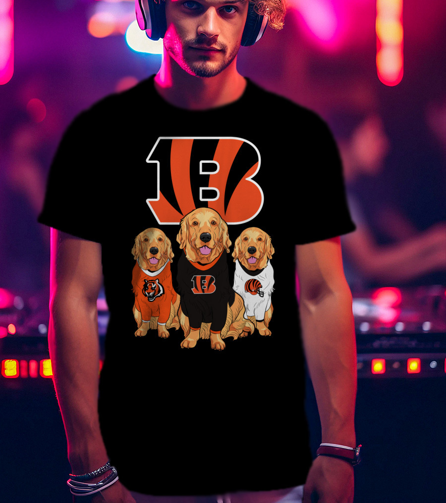 Cincinnati Bengals Beagle Dog Trio T-Shirt