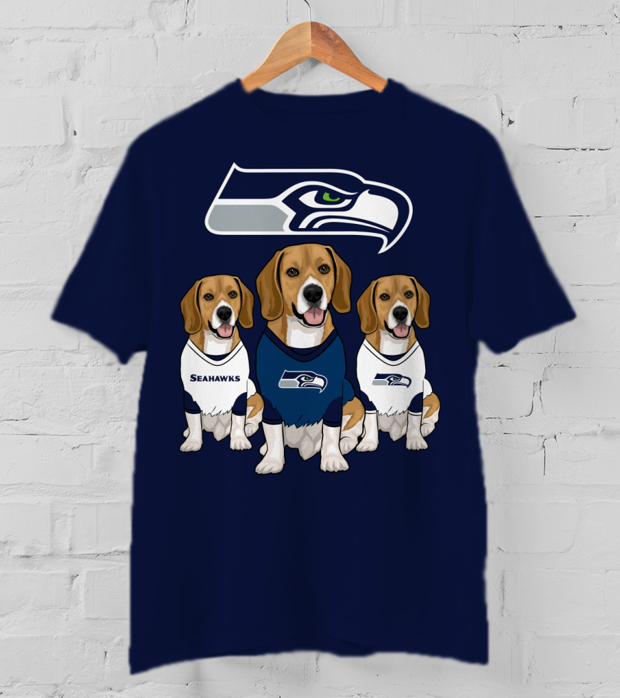 Seahawks Beagle Trio T-Shirt