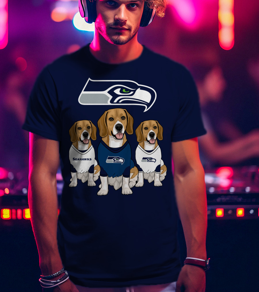 Seahawks Beagle Trio T-Shirt