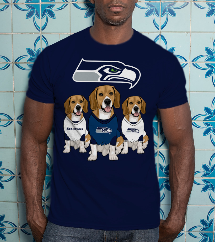 Seahawks Beagle Trio T-Shirt