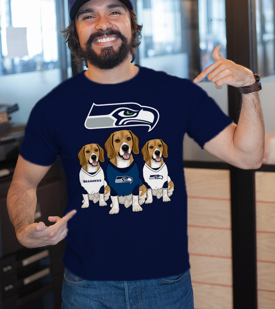 Seahawks Beagle Trio T-Shirt