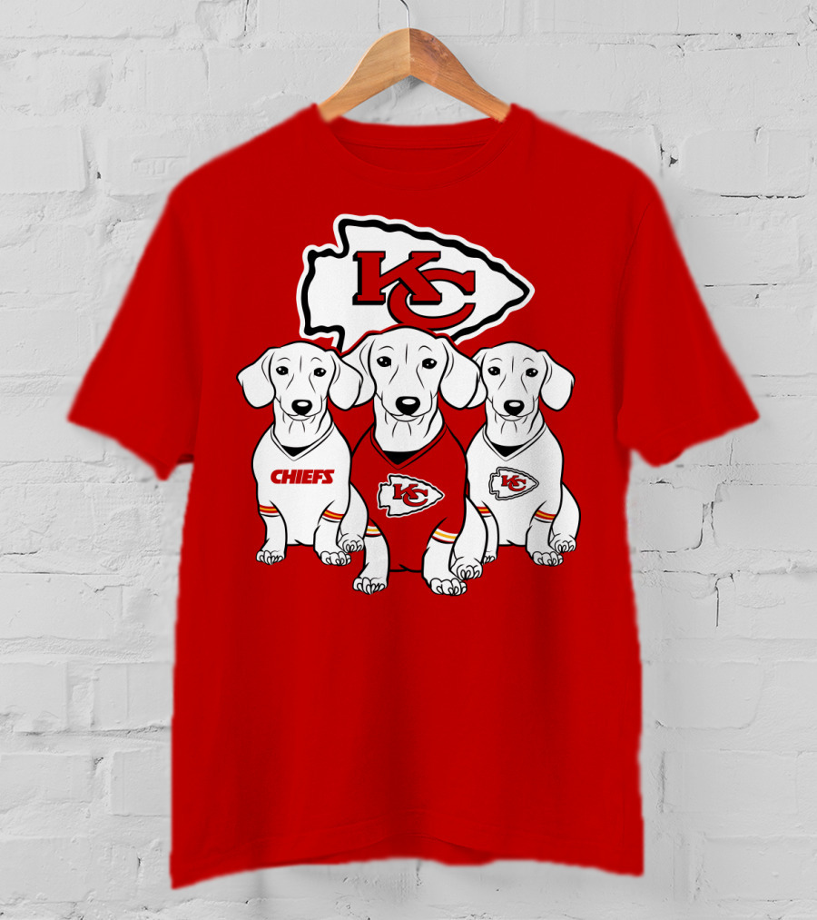 Kansas City Chiefs Dachshund Trio T-Shirt