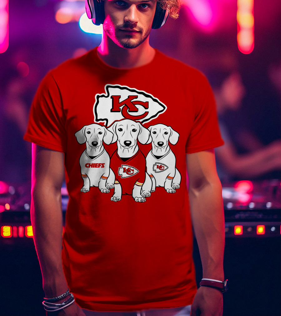 Kansas City Chiefs Dachshund Trio T-Shirt