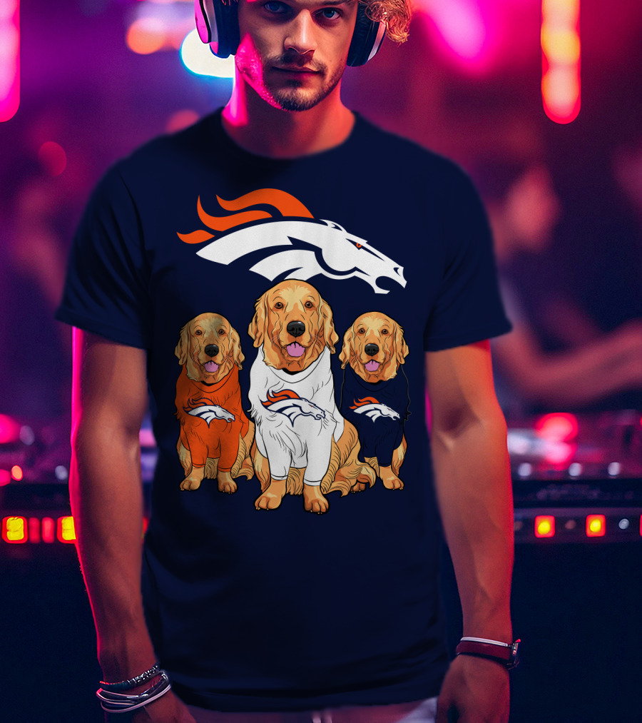 Denver Broncos Golden Retrievers T-Shirt